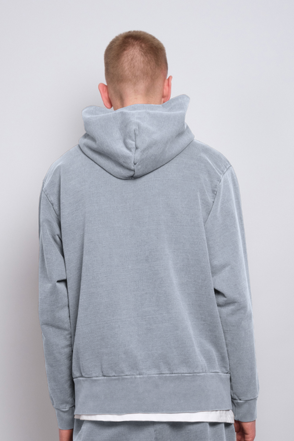 Washed Pullover Hoodie Steel 1252 - SIMPLUSH