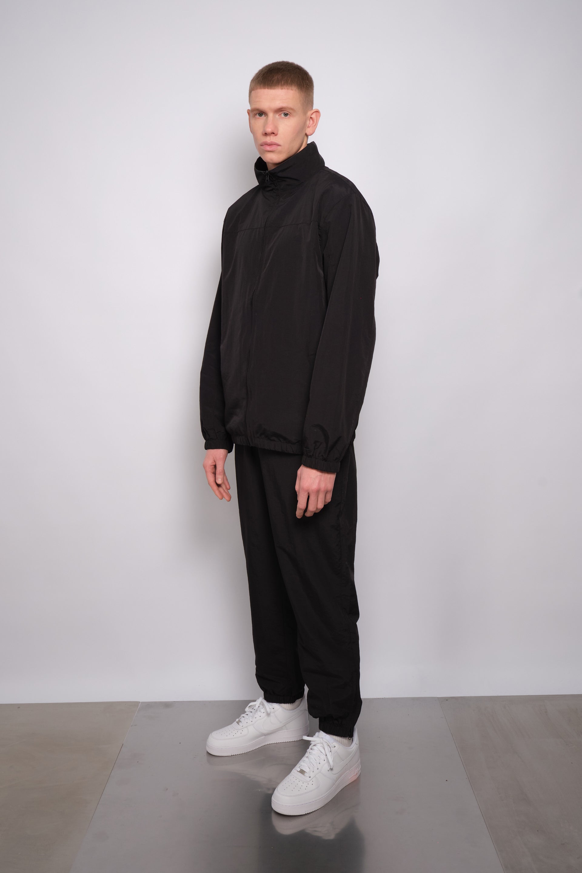Nylon Tracksuit Top Black 1651 - SIMPLUSH