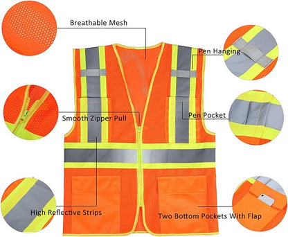 High Visibility Reflective Safety Vest 1902