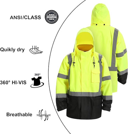 Reflective Safety Rain Jacket 1904