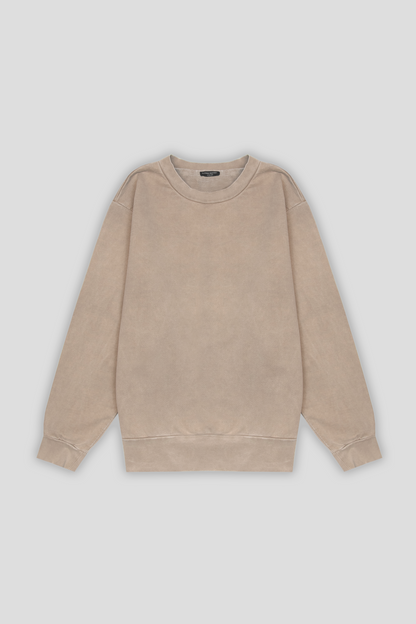 Washed Crewneck Sand 1053 - SIMPLUSH