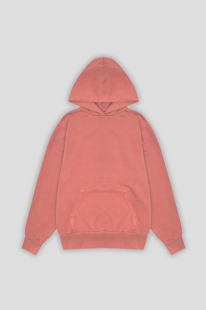 Washed Pullover Hoodie Rust 1253 - SIMPLUSH