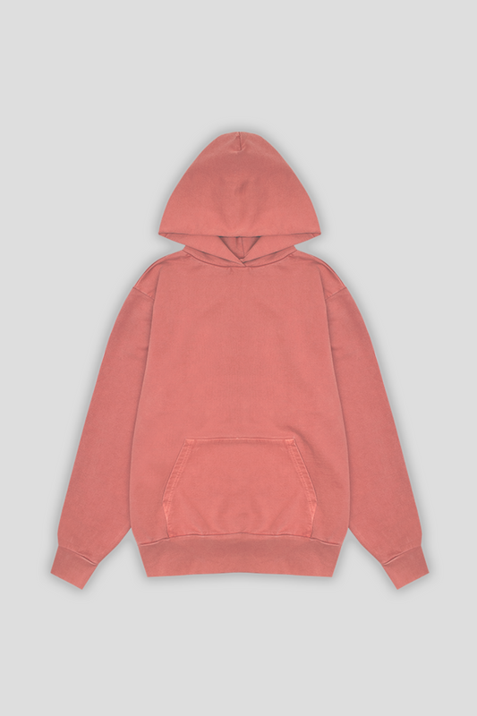 Washed Pullover Hoodie Rust 1253 - SIMPLUSH