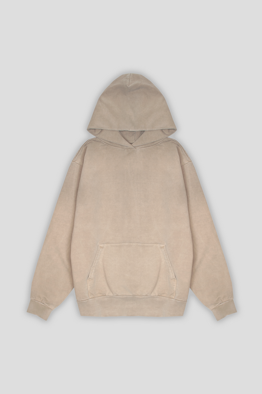Washed Pullover Hoodie Sand 1254 - SIMPLUSH