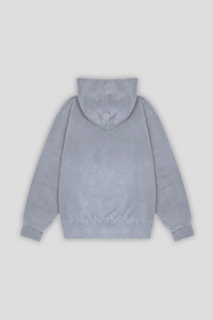 Washed Pullover Hoodie Steel 1252 - SIMPLUSH