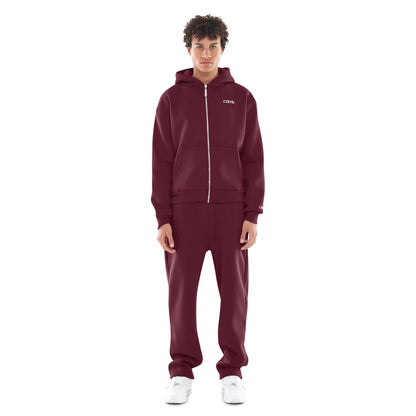 SWEATSUIT (ZIP-UP) BLACK CHERRY