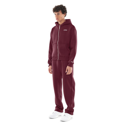 SWEATSUIT (ZIP-UP) BLACK CHERRY
