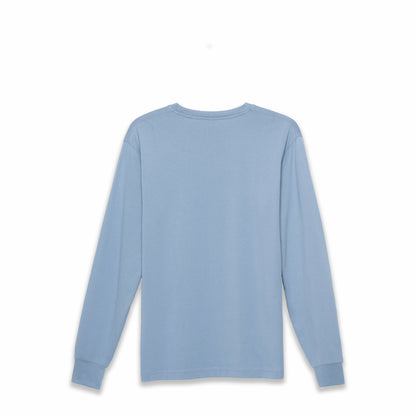 Ribbed Cuff T-shirt Long Sleeve Cloudy Blue 1359 - SIMPLUSH