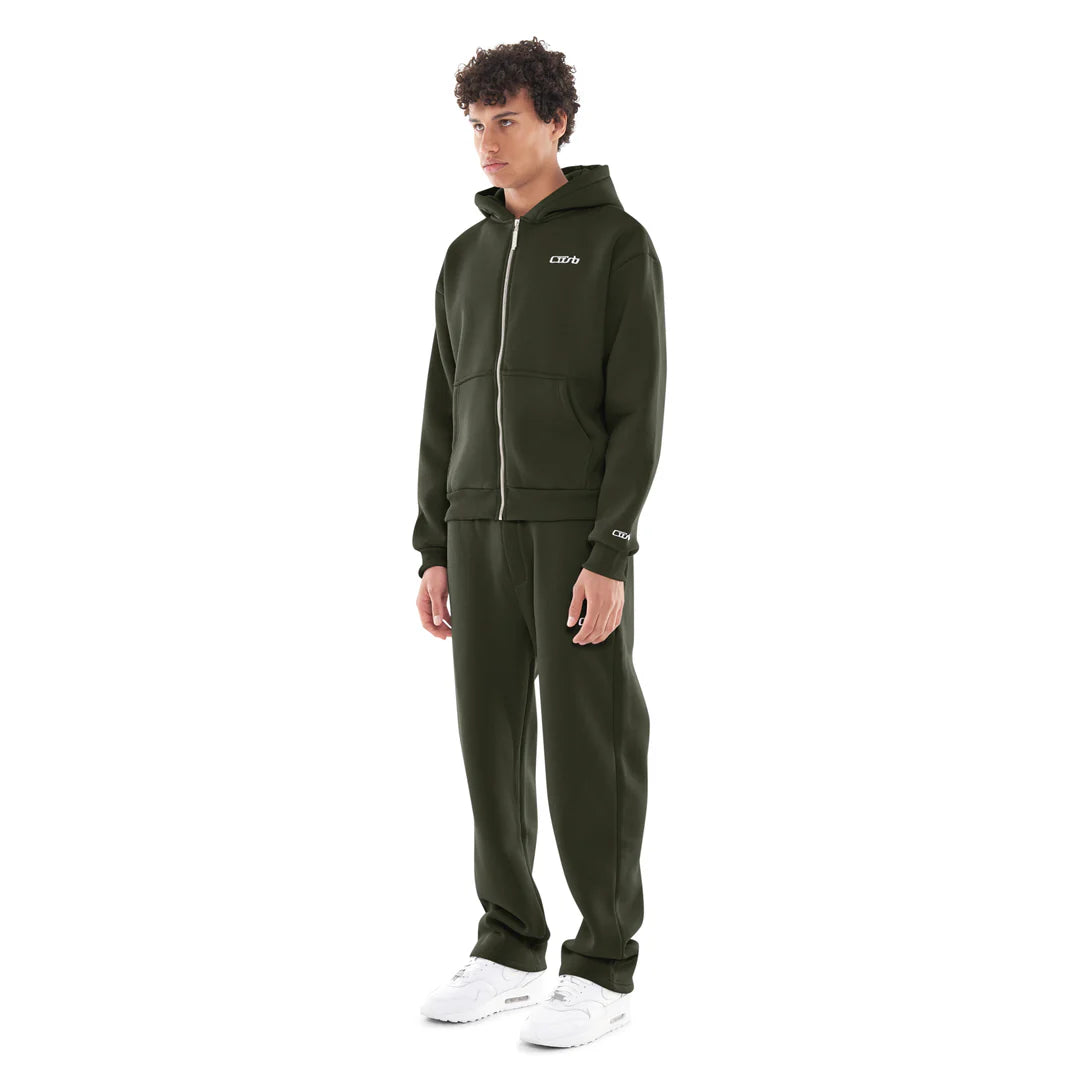 ZIP-UP DARK MOSS