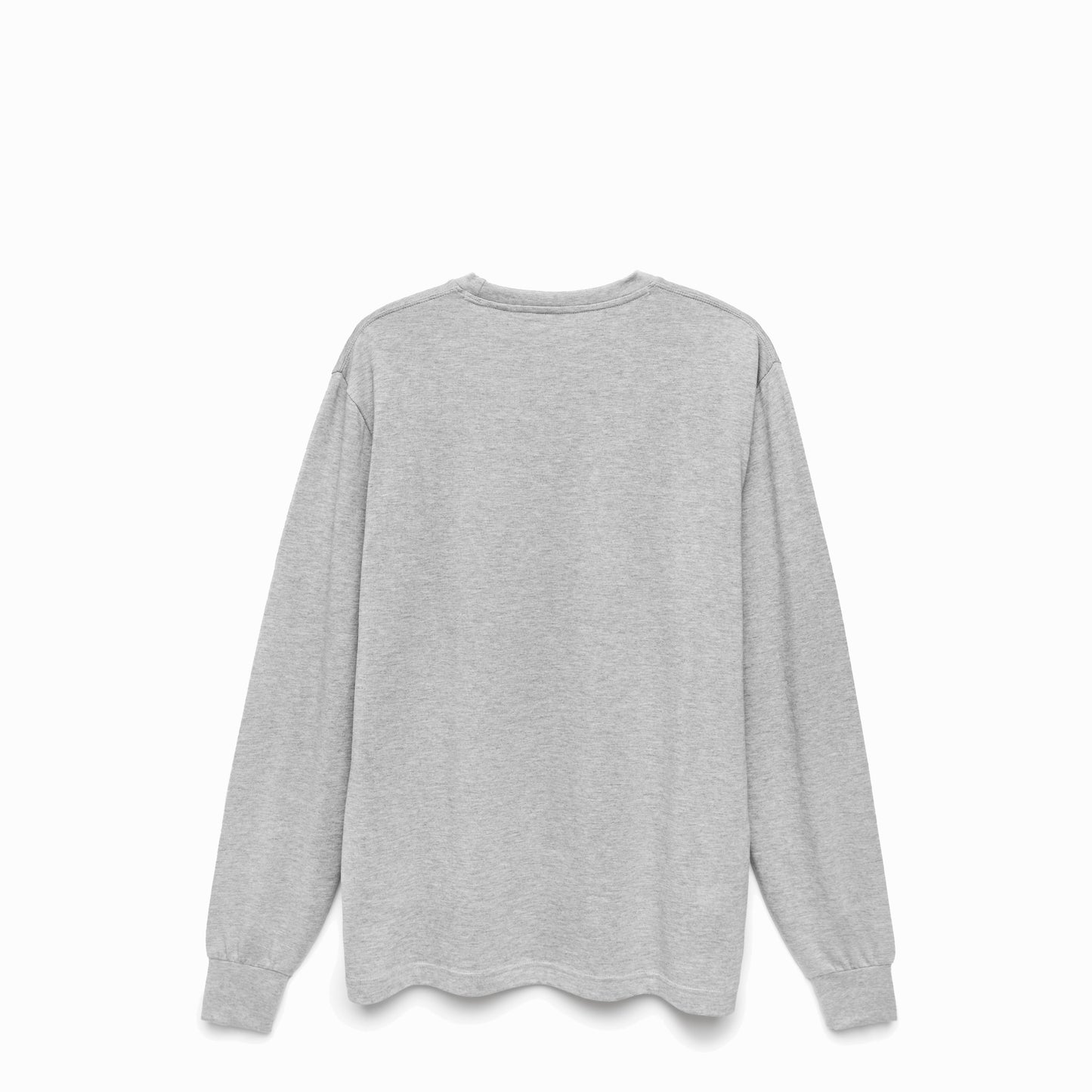 Ribbed Cuff T-shirt Long Sleeve Heather Grey 1354 - SIMPLUSH
