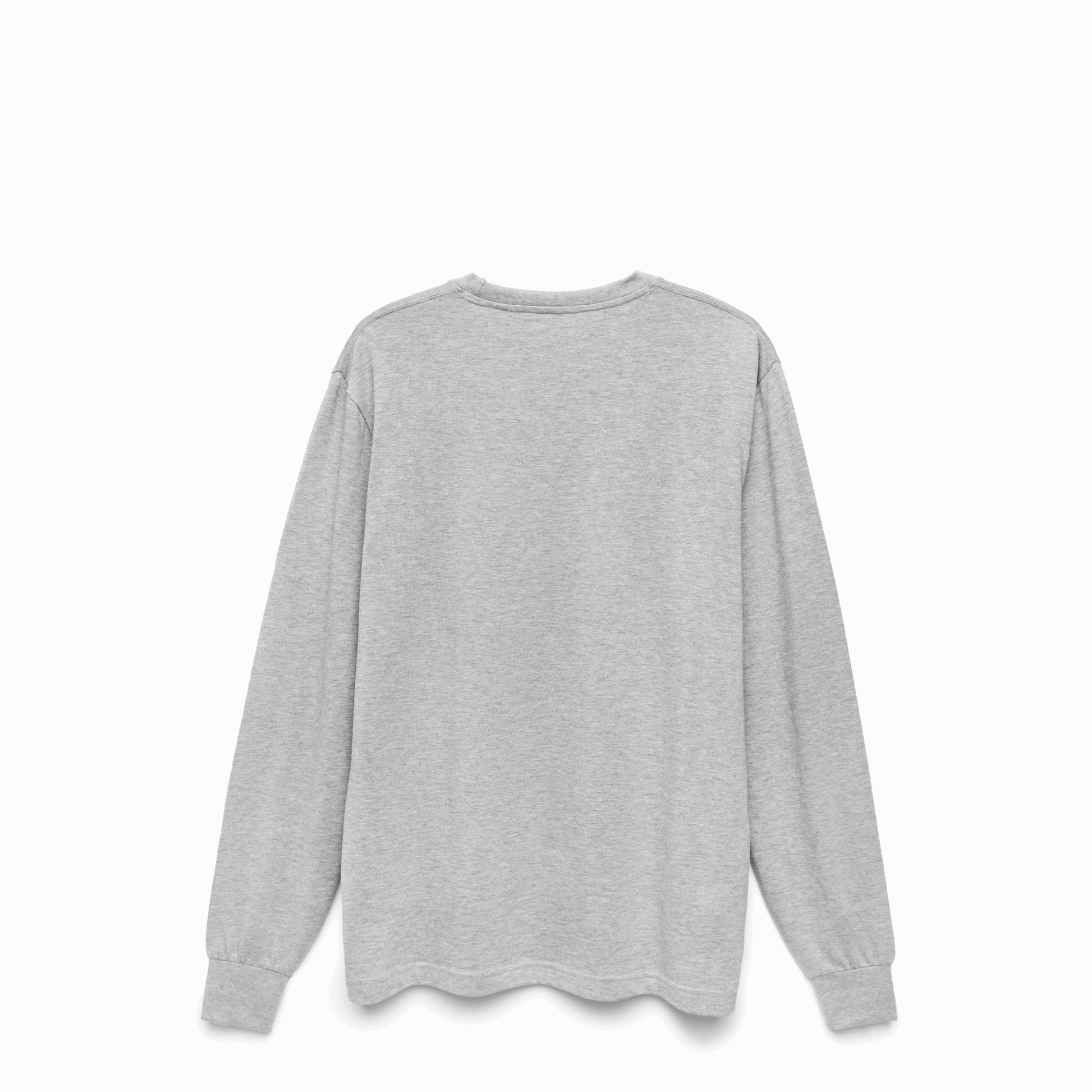 Ribbed Cuff T-shirt Long Sleeve Heather Grey 1354 - SIMPLUSH