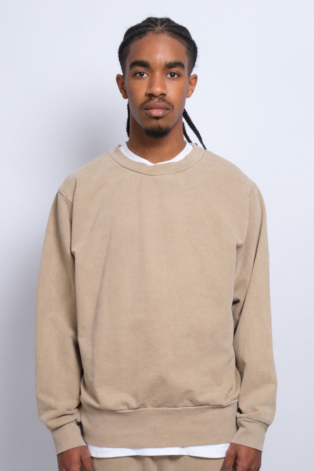 Washed Crewneck Sand 1053 - SIMPLUSH