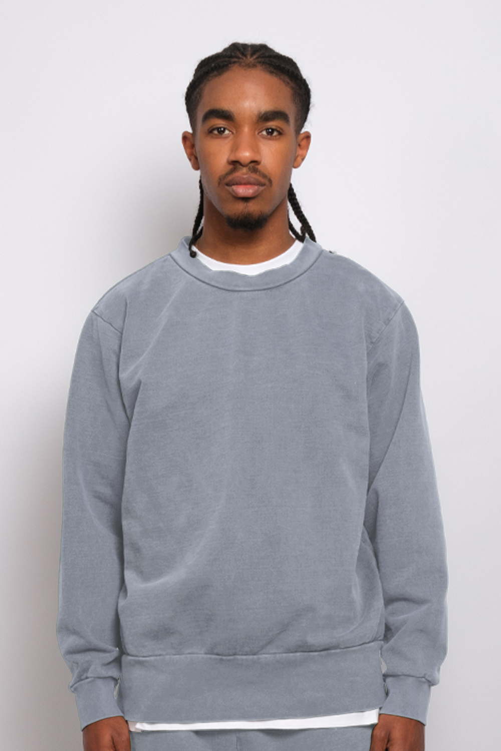 Washed Crewneck Steel 1055 - SIMPLUSH