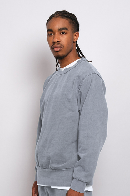 Washed Crewneck Steel 1055 - SIMPLUSH