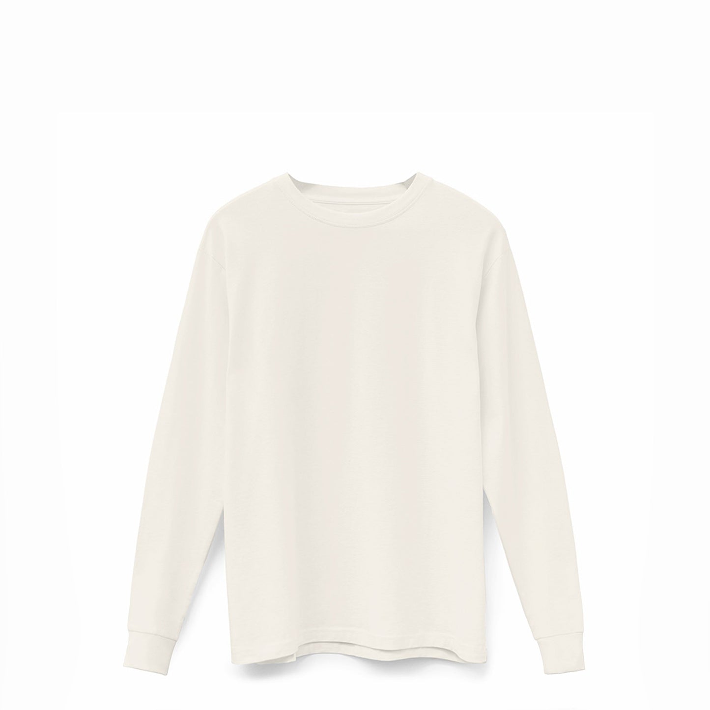 Ribbed Cuff T-shirt Long Sleeve Natural 1358 - SIMPLUSH