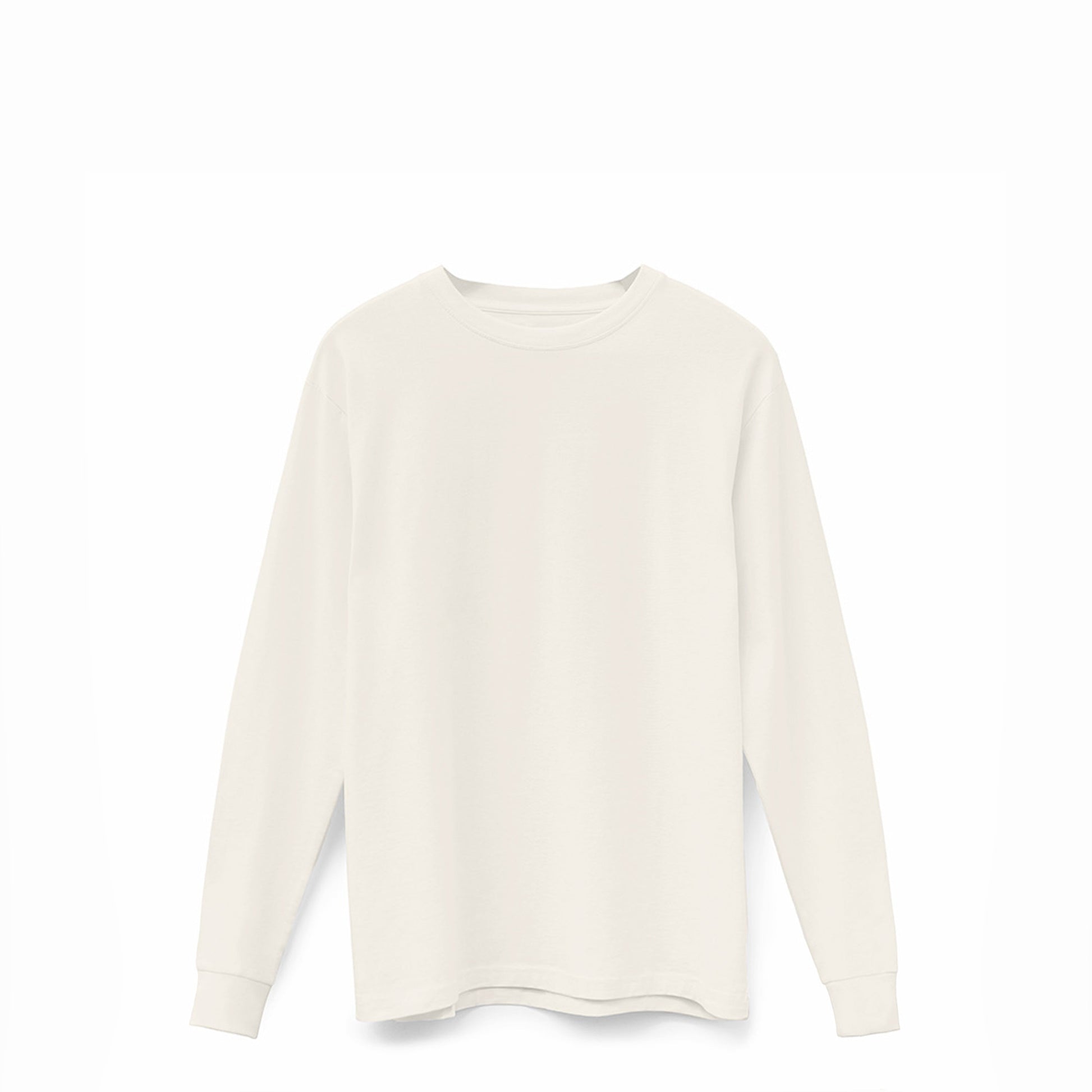 Ribbed Cuff T-shirt Long Sleeve Natural 1358 - SIMPLUSH