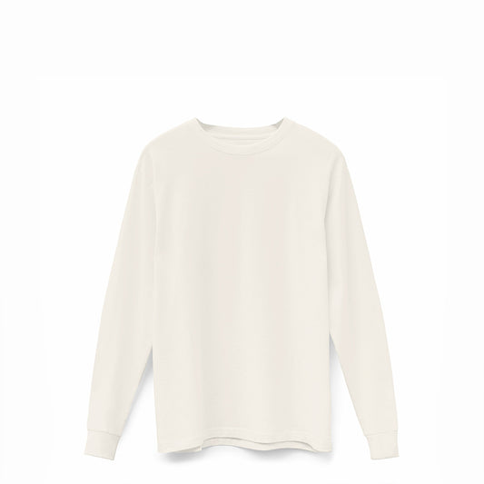 Ribbed Cuff T-shirt Long Sleeve Natural 1358 - SIMPLUSH