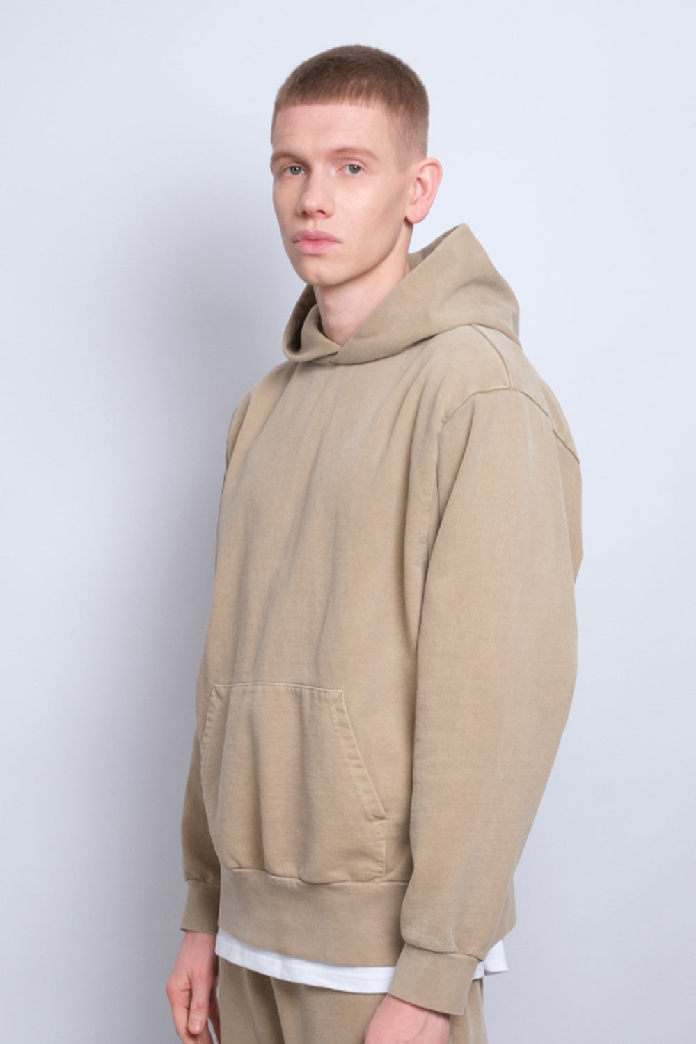 Washed Pullover Hoodie Sand 1254 - SIMPLUSH