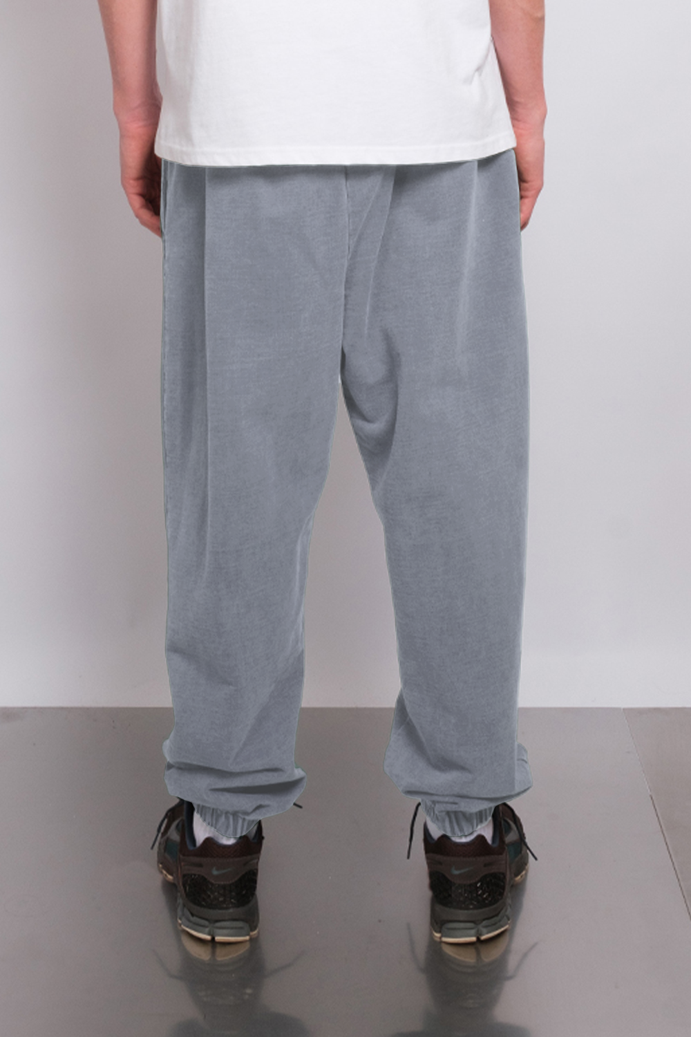 Washed Elasticated Hem Jogger Steel 1202 - SIMPLUSH