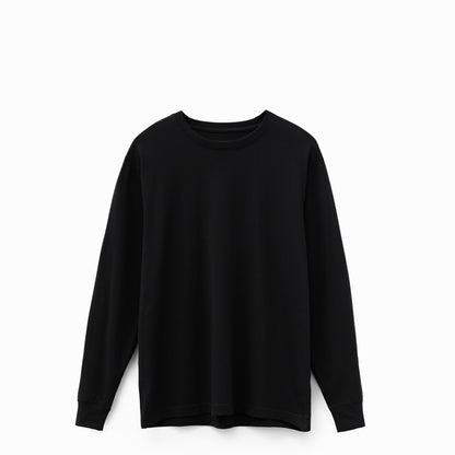 Ribbed Cuff T-shirt Long Sleeve Black 1356 - SIMPLUSH