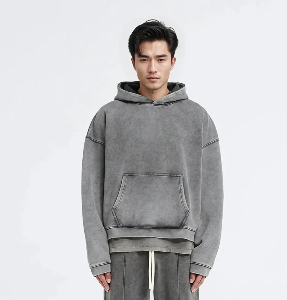 Washed Boxy Oversized Fit 450 GSM Hoodie (25 Pack)