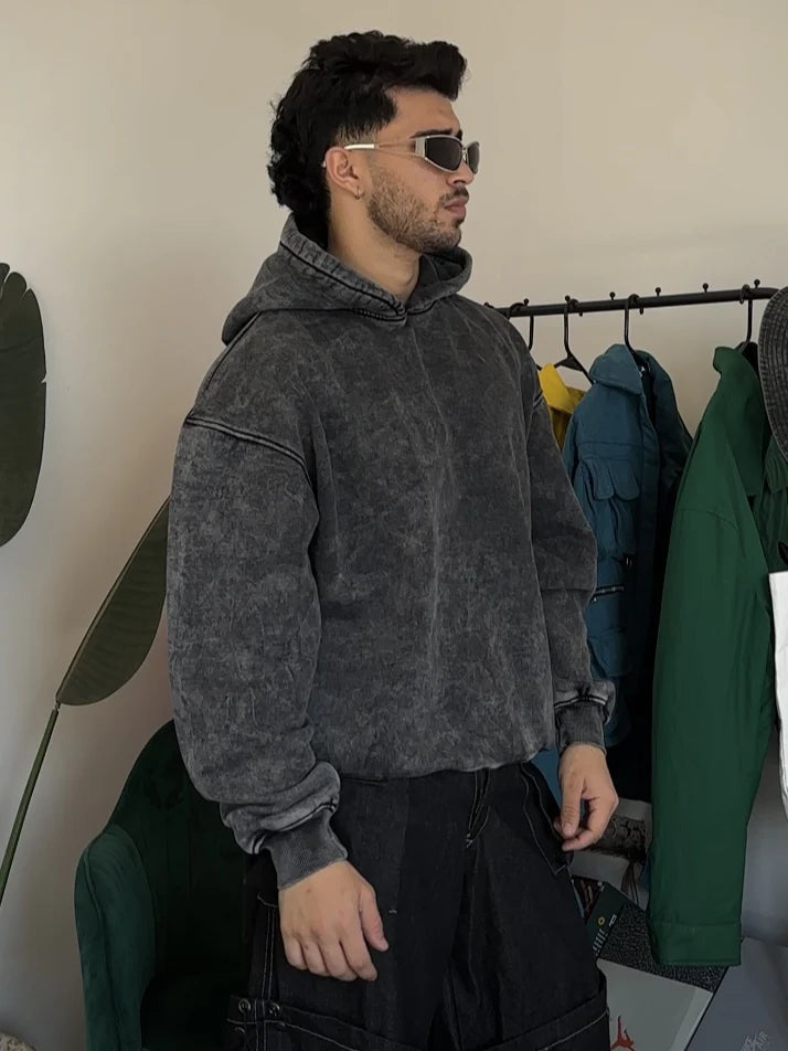 Washed Boxy Oversized Fit 450 GSM Hoodie (25 Pack)
