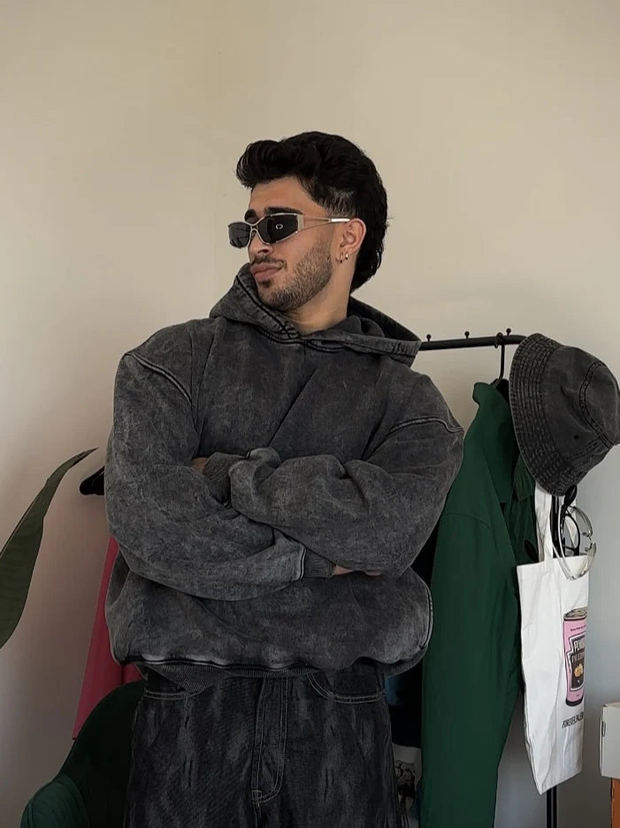 Washed Boxy Oversized Fit 450 GSM Hoodie (25 Pack)
