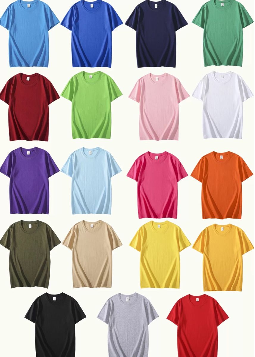 Cotton T-Shirt Samples Pack 15 Colors