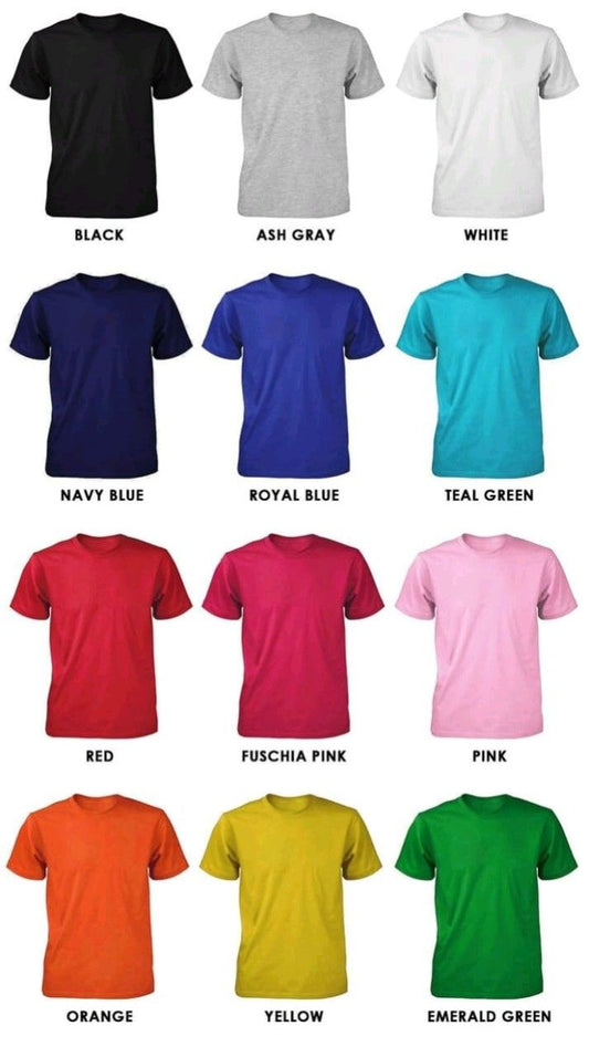 Cotton T-Shirt Samples Pack 12 Colors