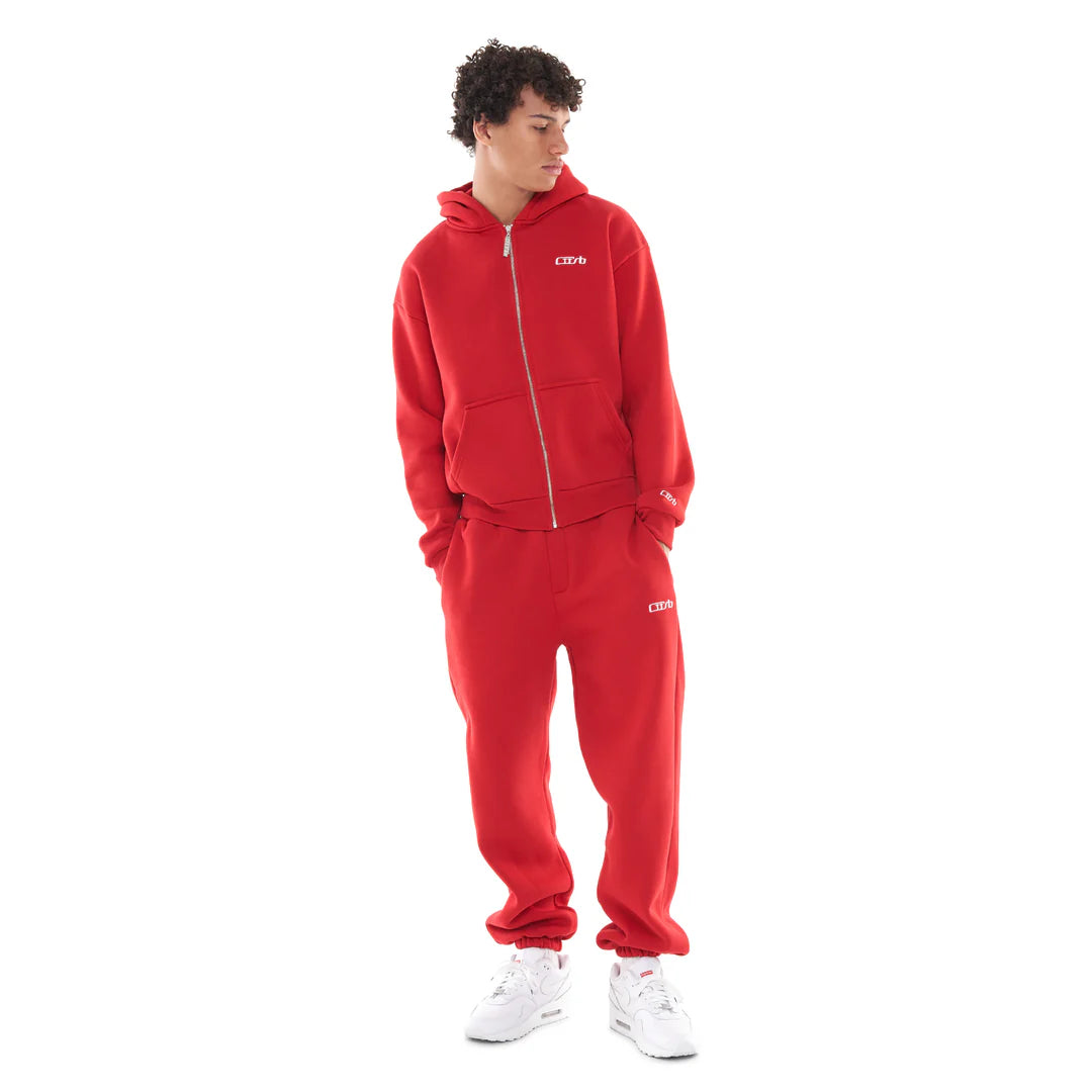 CUFFED JOGGER RED